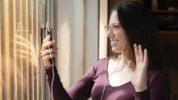 Woman having telehealth visit